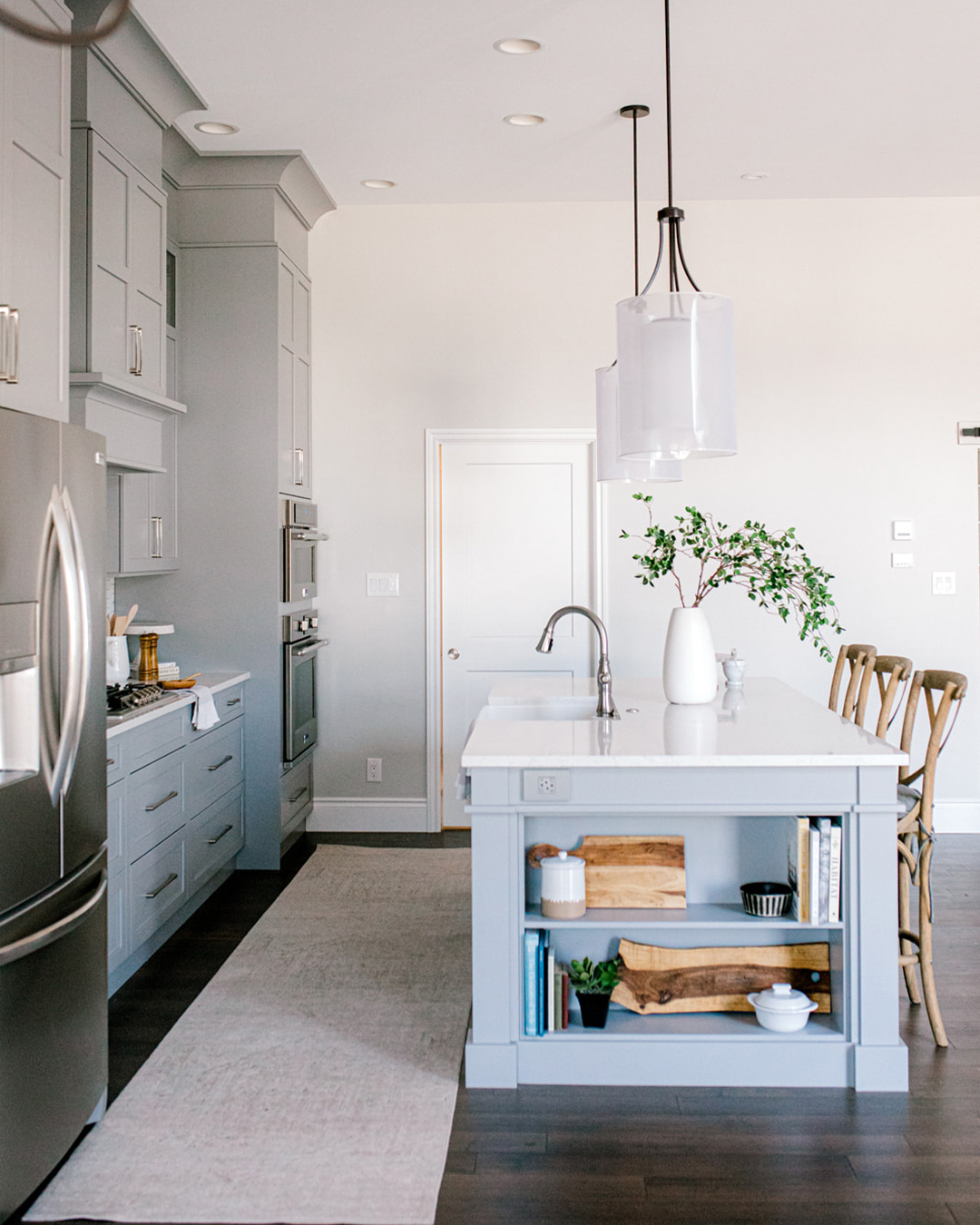 Close-up cabinet detail